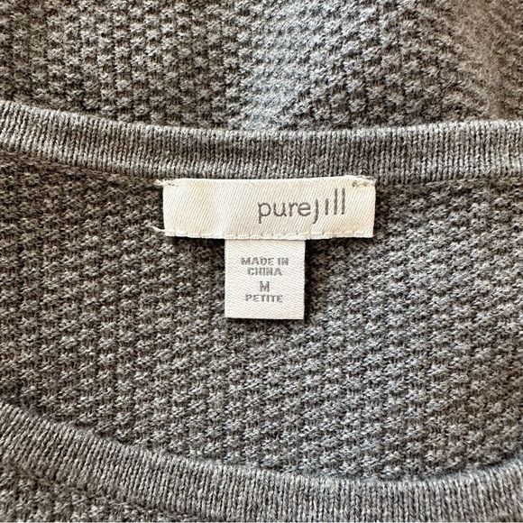 J. Jill Pure Cashmere Blend Boxy Waffle Knit Pull Over Sweater with Pockets - Picture 10 of 13